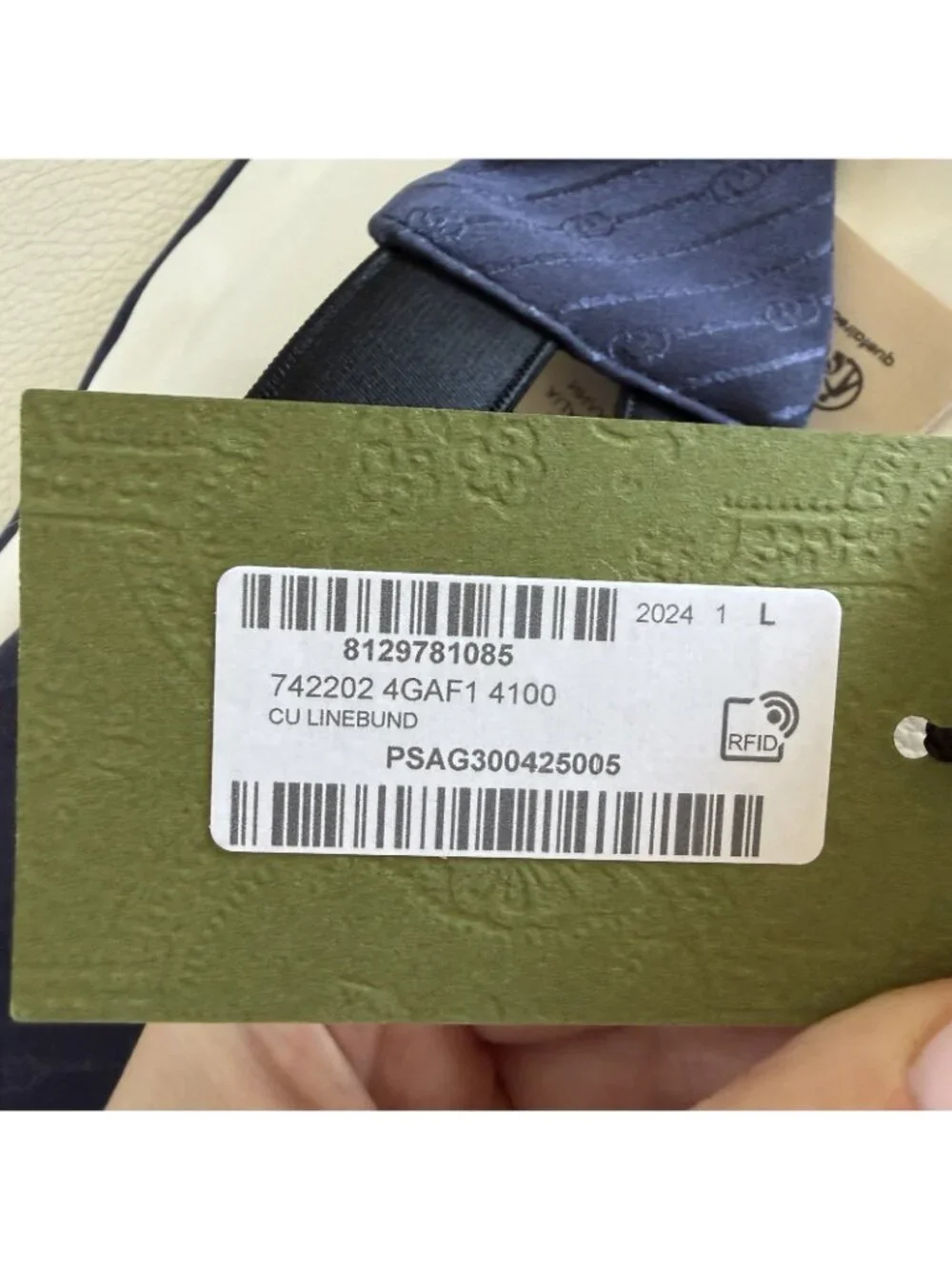NEW GUCCI SILK CUMMERBUND Blue Sz L 100% Authentic Made In Italy